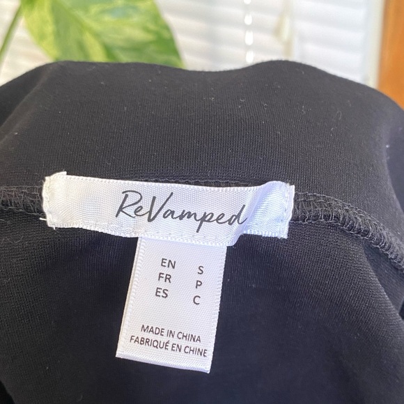 Revamped Women's Size Small High Waist Black Mini Skirt Zip Front Detail - Picture 6 of 7